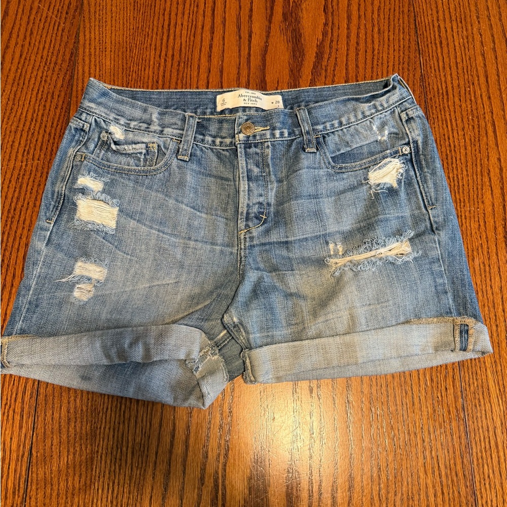 Distressed Denim Shorts